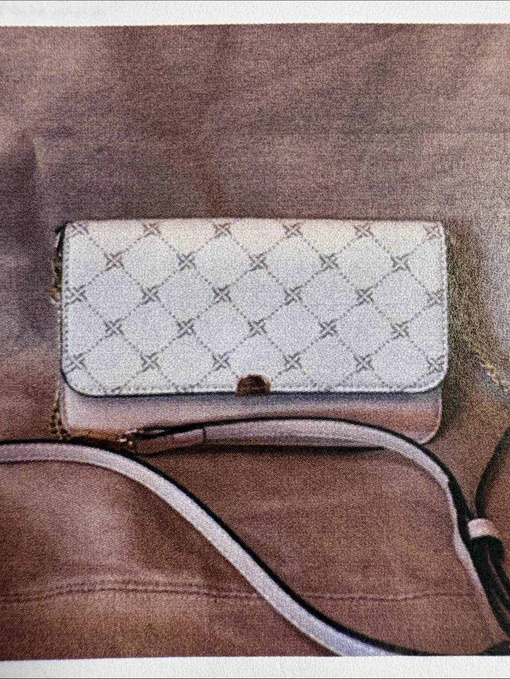 Women's Nine West patterned Crossbody Bag with Gold Accent